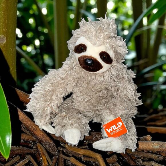 Wild Republic Three Toed Sloth Plush Cuddlekins Stuffed Animal 12257 Nursery 13" - Picture 11 of 11